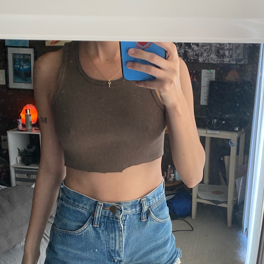 brandy melville brown tank